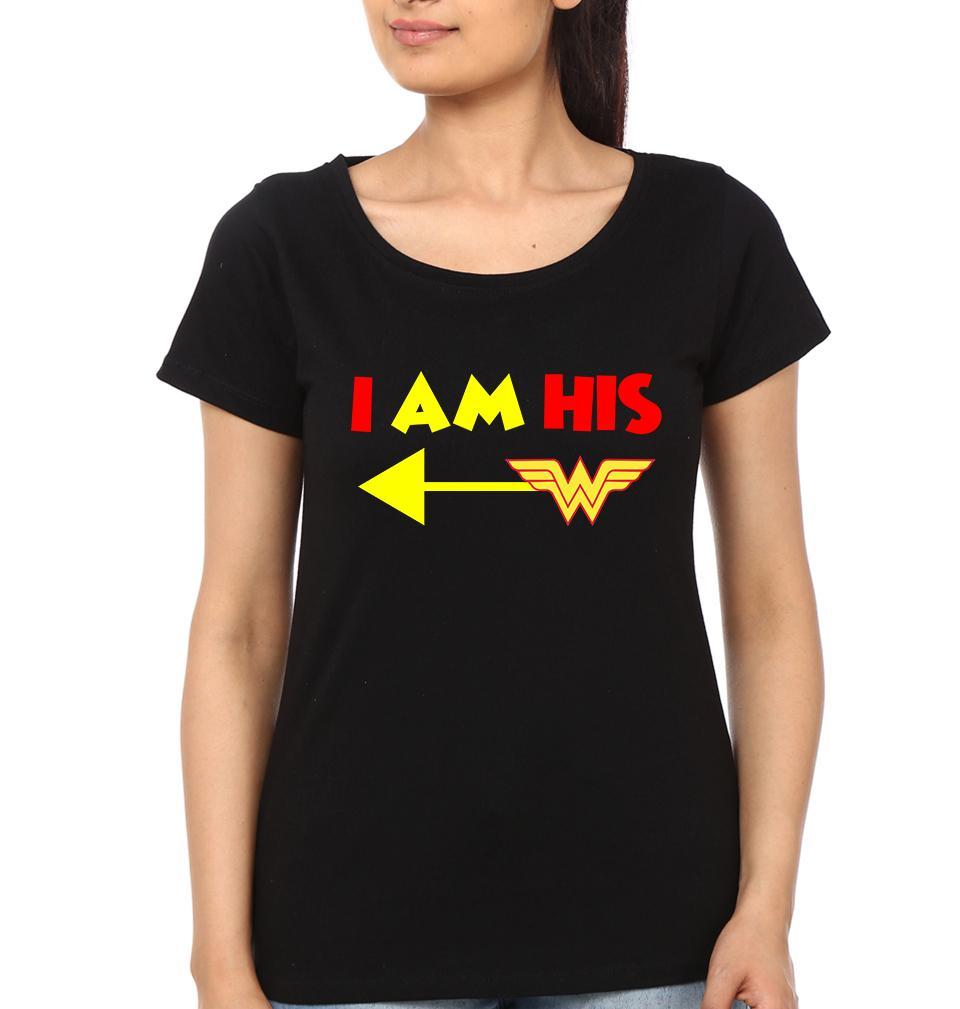 I Am Her I Am His Couple Half Sleeves T-Shirts -FunkyTees