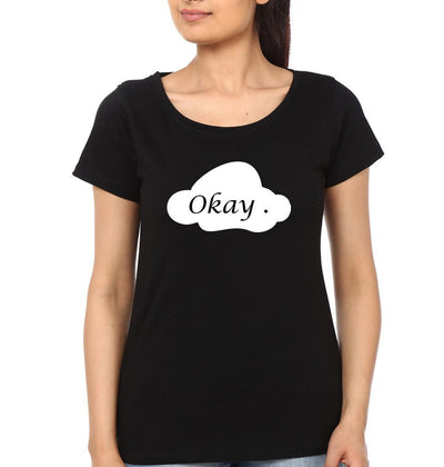 Okay Couple Half Sleeves T-Shirts -FunkyTees