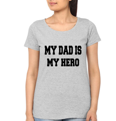 My Dad Is My hero & My Daughter Is My princess Father and Daughter Matching T-Shirt- FunkyTeesClub