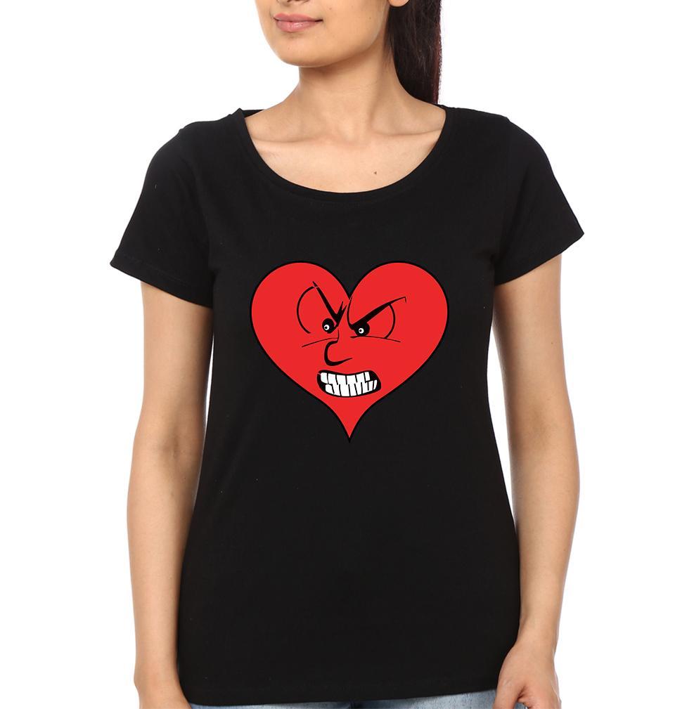 heart Couple Half Sleeves T-Shirts -FunkyTees
