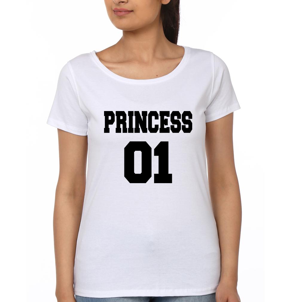 King 01 Princess 01 Father and Daughter Matching T-Shirt- FunkyTeesClub