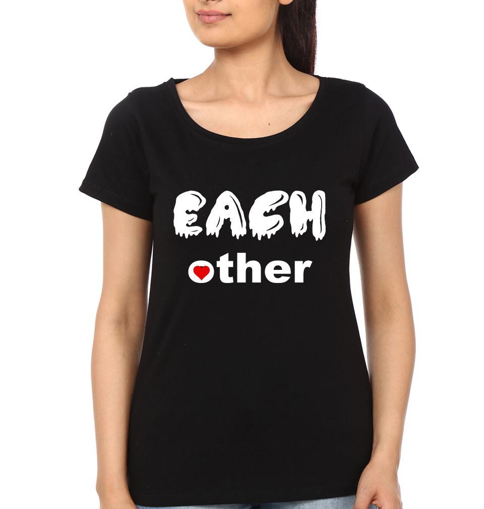 Made For Each other Couple Half Sleeves T-Shirts -FunkyTees