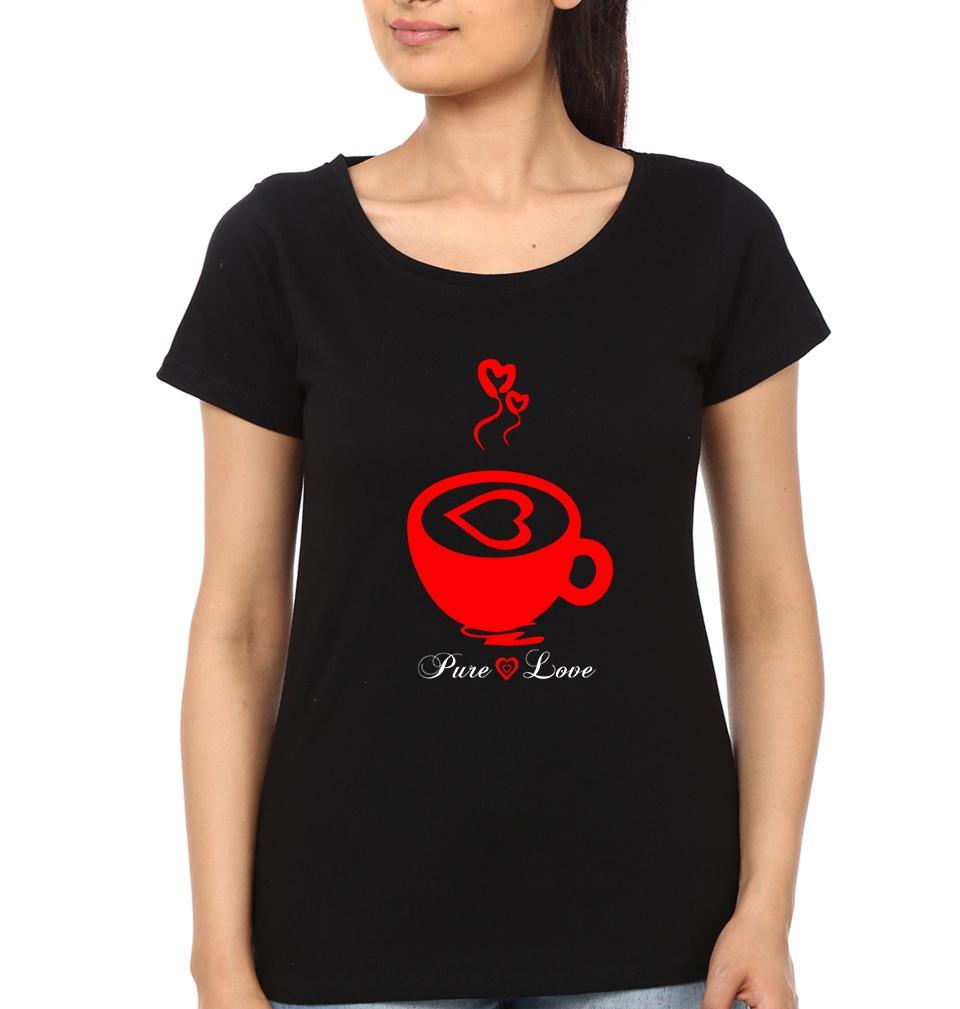 Pure Love Couple Half Sleeves T-Shirts -FunkyTees