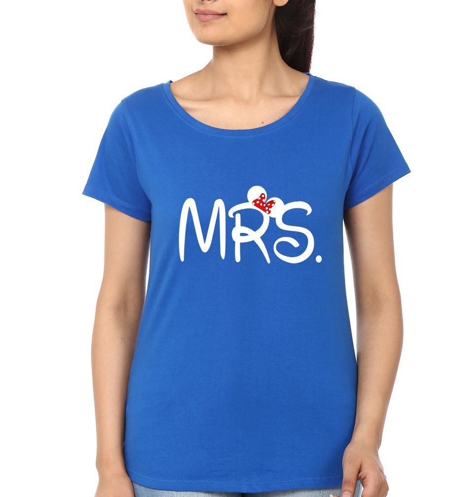 Mr. & Mrs Couple Half Sleeves T-Shirts -FunkyTees