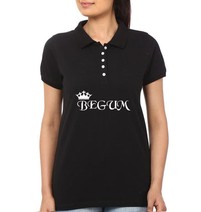 Nawab Begum Couple Polo Half Sleeves T-Shirts -FunkyTees