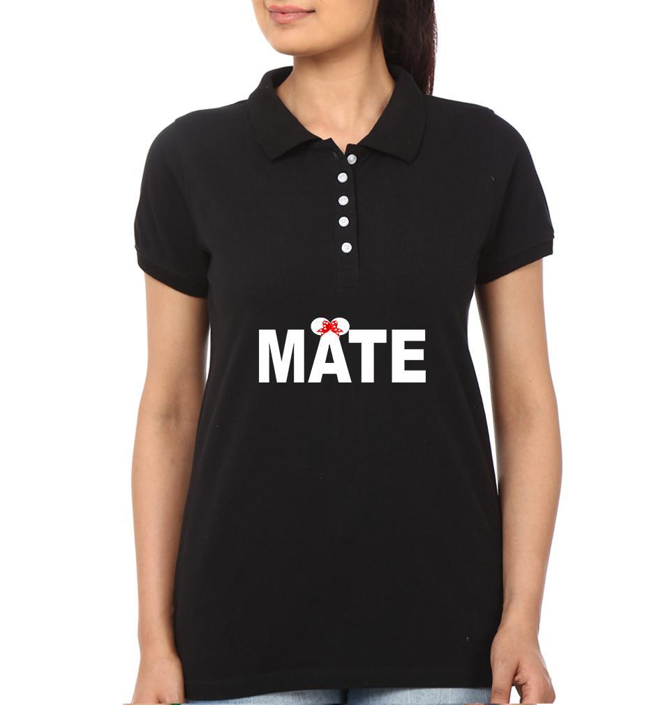 Soul Mate Couple Polo Half Sleeves T-Shirts -FunkyTees