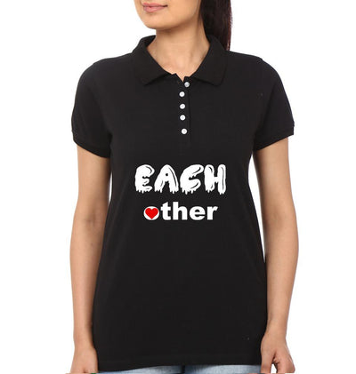 Made For Each Other Couple Polo Half Sleeves T-Shirts -FunkyTees