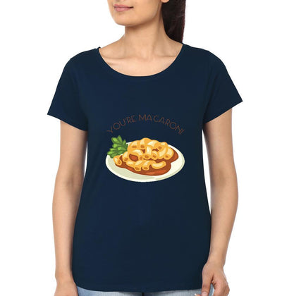Macroni Cheese BFF Half Sleeves T-Shirts-FunkyTees