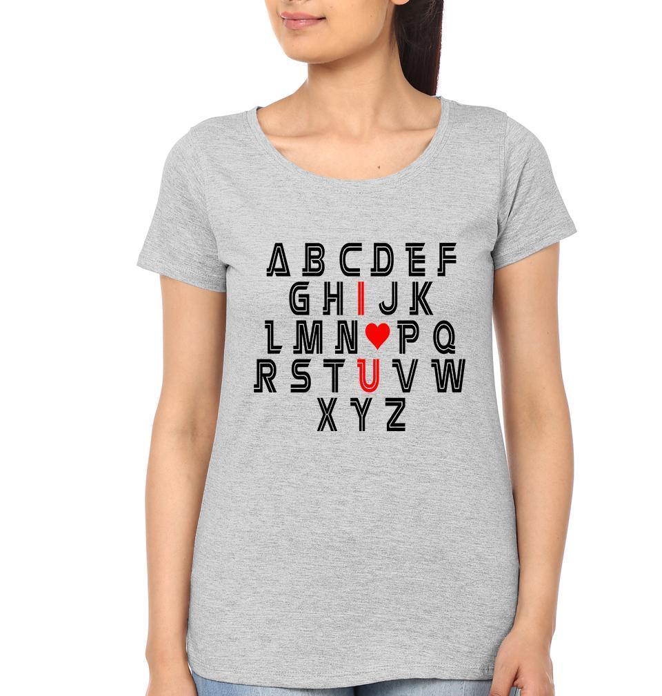 ABCDEFG Couple Half Sleeves T-Shirts -FunkyTees - Funky Tees Club