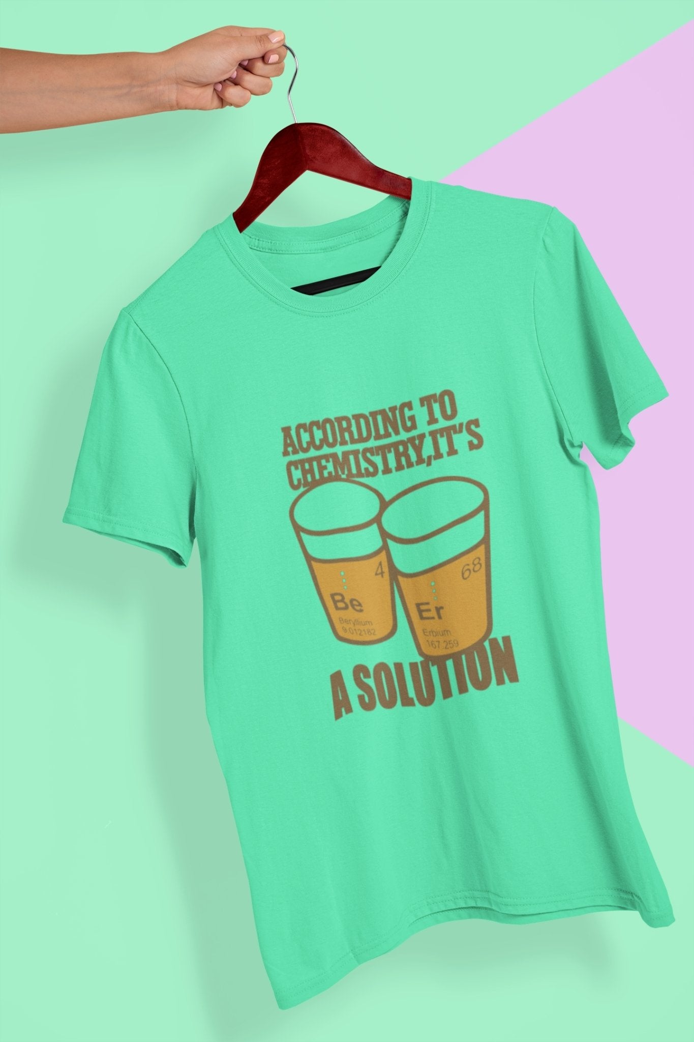 According To Chemistry Pub And Beer Mens Half Sleeves T-shirt- FunkyTeesClub - Funky Tees Club