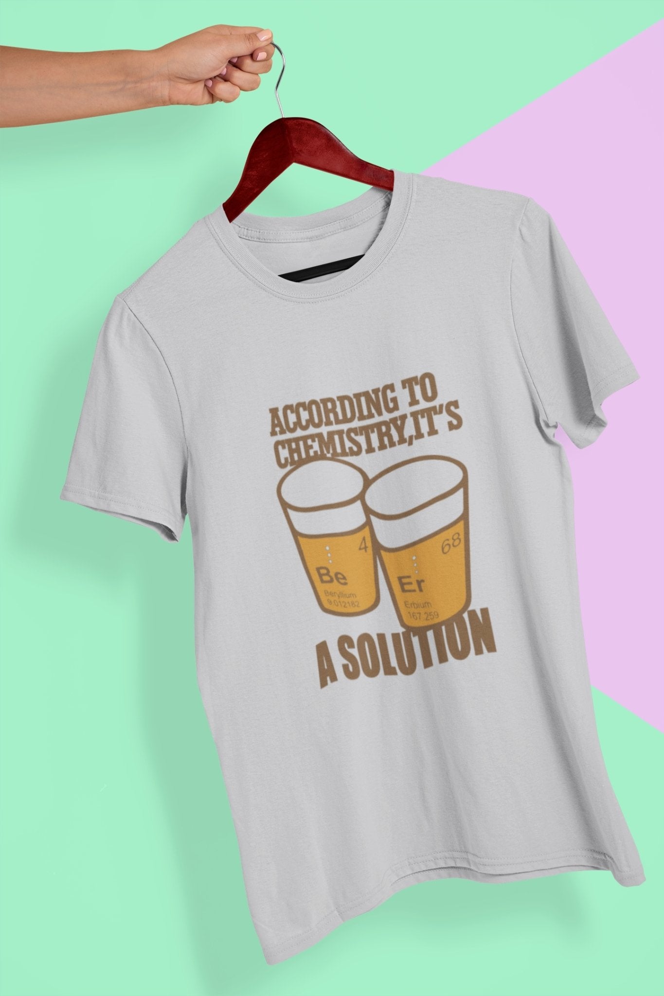According To Chemistry Pub And Beer Women Half Sleeves T-shirt- FunkyTeesClub - Funky Tees Club