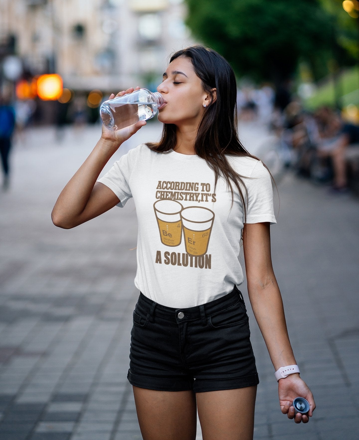 According To Chemistry Pub And Beer Women Half Sleeves T-shirt- FunkyTeesClub - Funky Tees Club