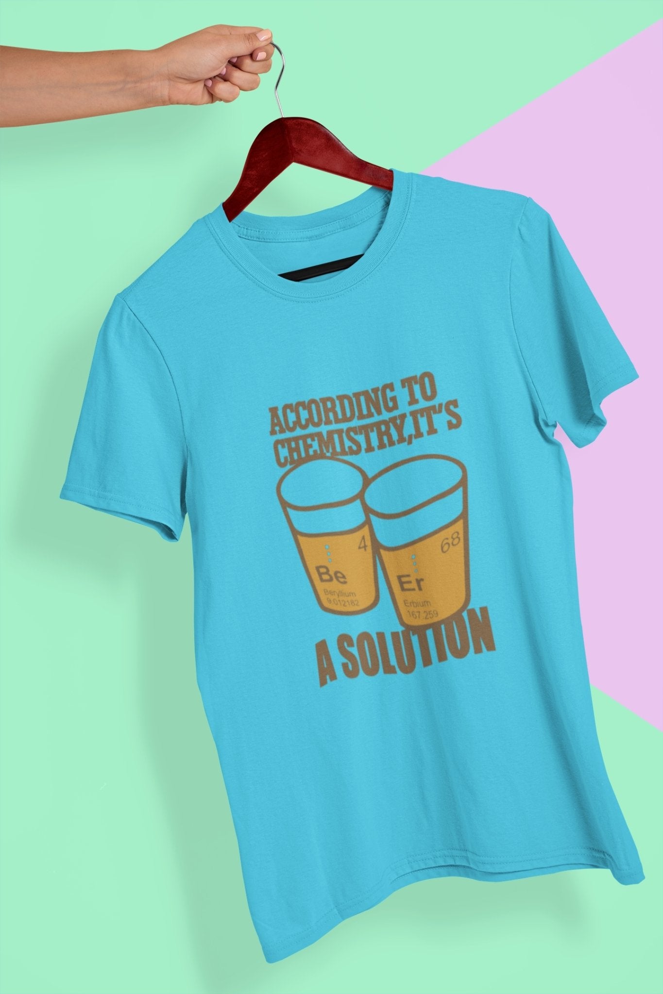 According To Chemistry Pub And Beer Women Half Sleeves T-shirt- FunkyTeesClub - Funky Tees Club