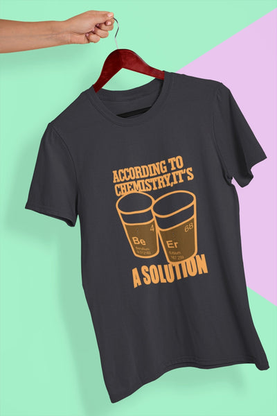 According To Chemistry Pub And Beer Women Half Sleeves T-shirt- FunkyTeesClub - Funky Tees Club