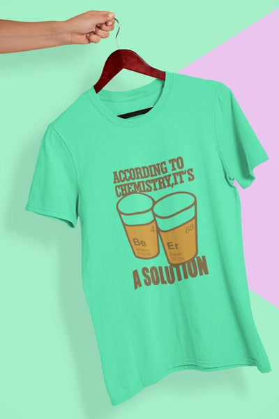 According To Chemistry Pub And Beer Women Half Sleeves T-shirt- FunkyTeesClub - Funky Tees Club