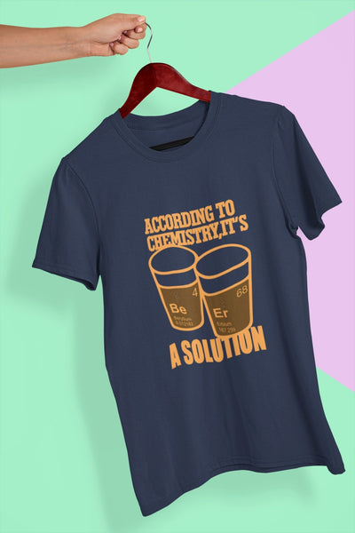 According To Chemistry Pub And Beer Women Half Sleeves T-shirt- FunkyTeesClub - Funky Tees Club