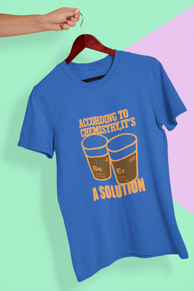 According To Chemistry Pub And Beer Women Half Sleeves T-shirt- FunkyTeesClub - Funky Tees Club