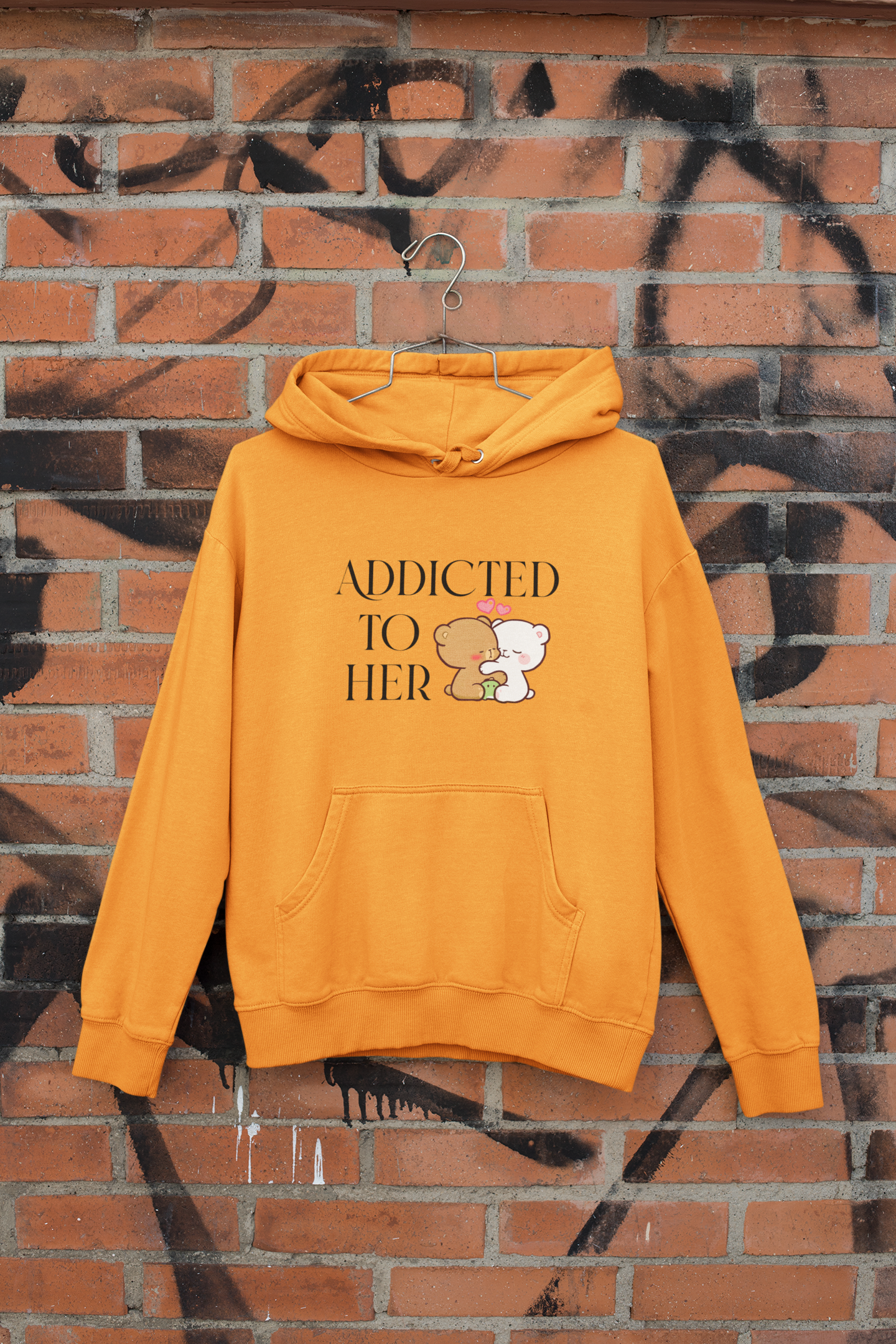 Addicted To Him Couple Hoodie-FunkyTeesClub