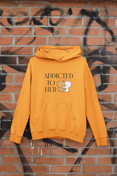 Addicted To Him Couple Hoodie-FunkyTeesClub
