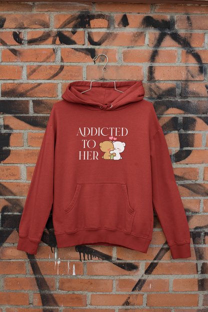 Addicted To Him Couple Hoodie-FunkyTeesClub