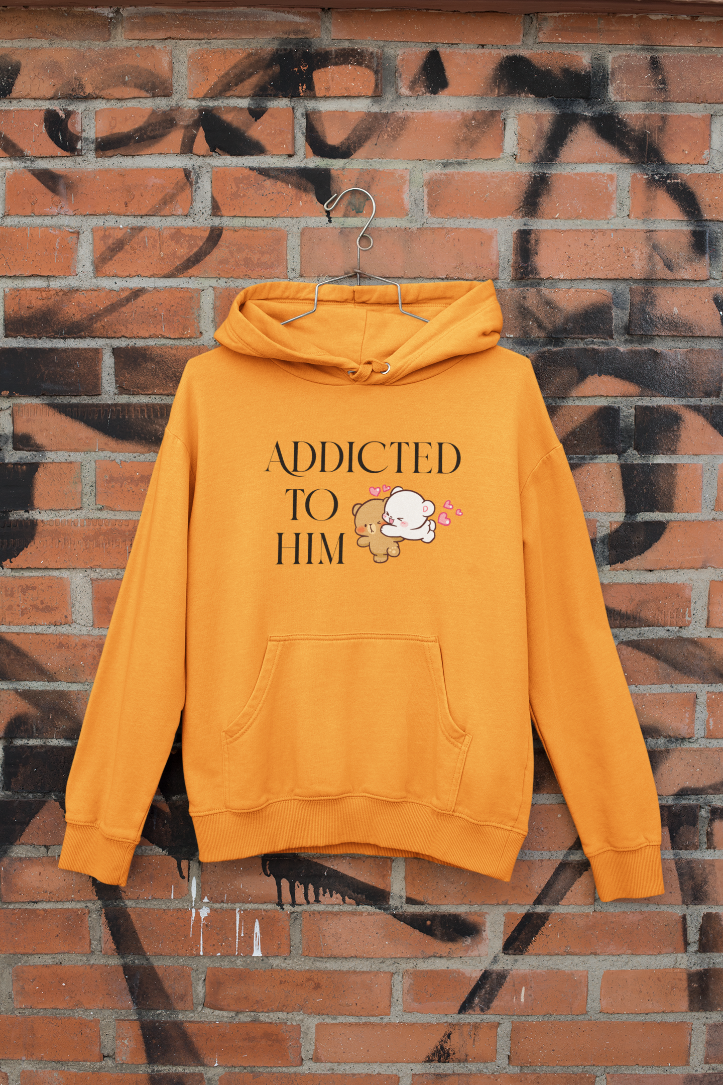 Addicted To Him Couple Hoodie-FunkyTeesClub