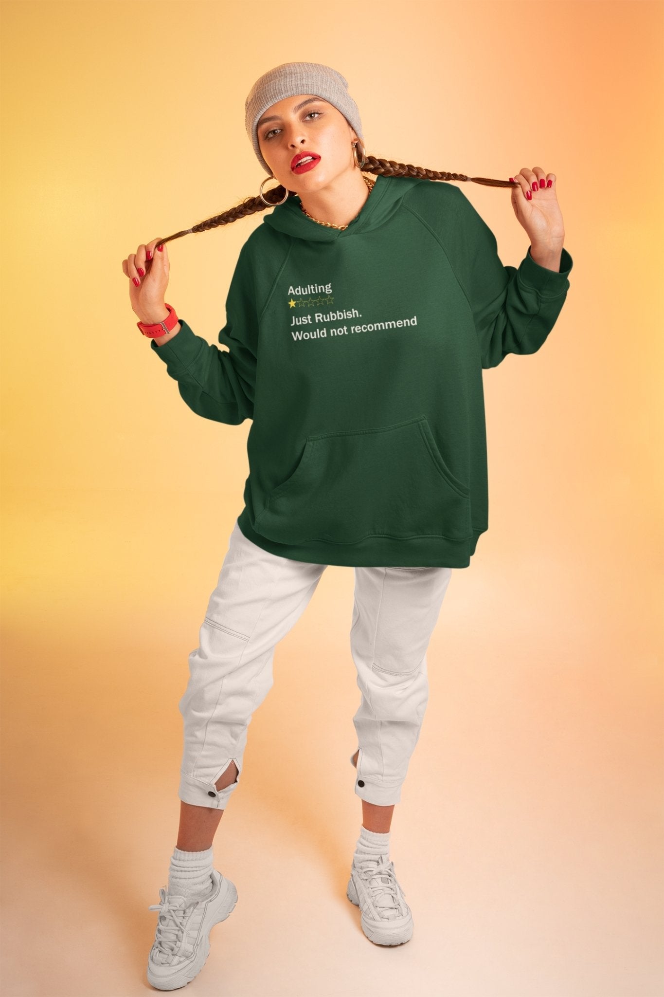 Adulting Rubbish Hoodies for Women-FunkyTeesClub - Funky Tees Club