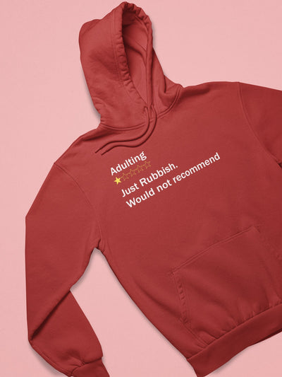 Adulting Rubbish Hoodies for Women-FunkyTeesClub - Funky Tees Club