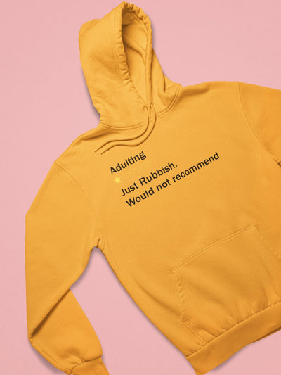 Adulting Rubbish Hoodies for Women-FunkyTeesClub - Funky Tees Club