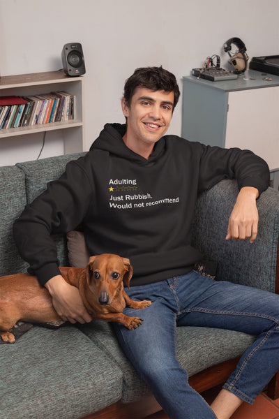 Adulting Rubbish Men Hoodies-FunkyTeesClub - Funky Tees Club