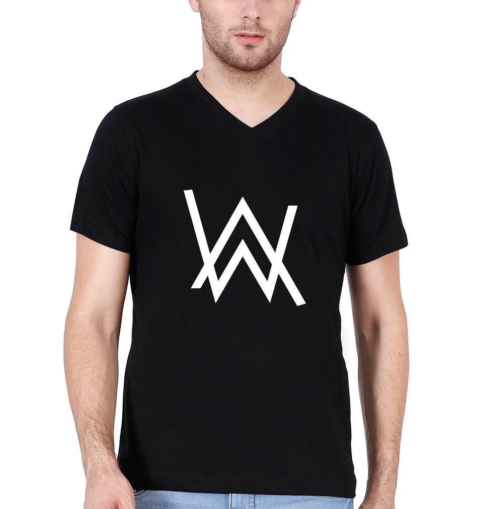 Alan Walker V-Neck Half Sleeves T-shirt For Men-FunkyTeesClub - FunkyTeesClub