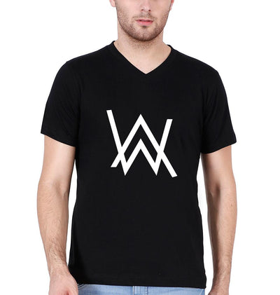 Alan Walker V-Neck Half Sleeves T-shirt For Men-FunkyTeesClub - FunkyTeesClub