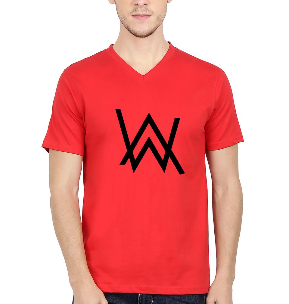 Alan Walker V-Neck Half Sleeves T-shirt For Men-FunkyTeesClub - FunkyTeesClub