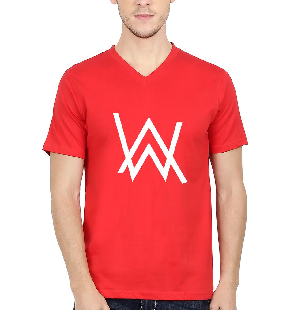 Alan Walker V-Neck Half Sleeves T-shirt For Men-FunkyTeesClub - FunkyTeesClub