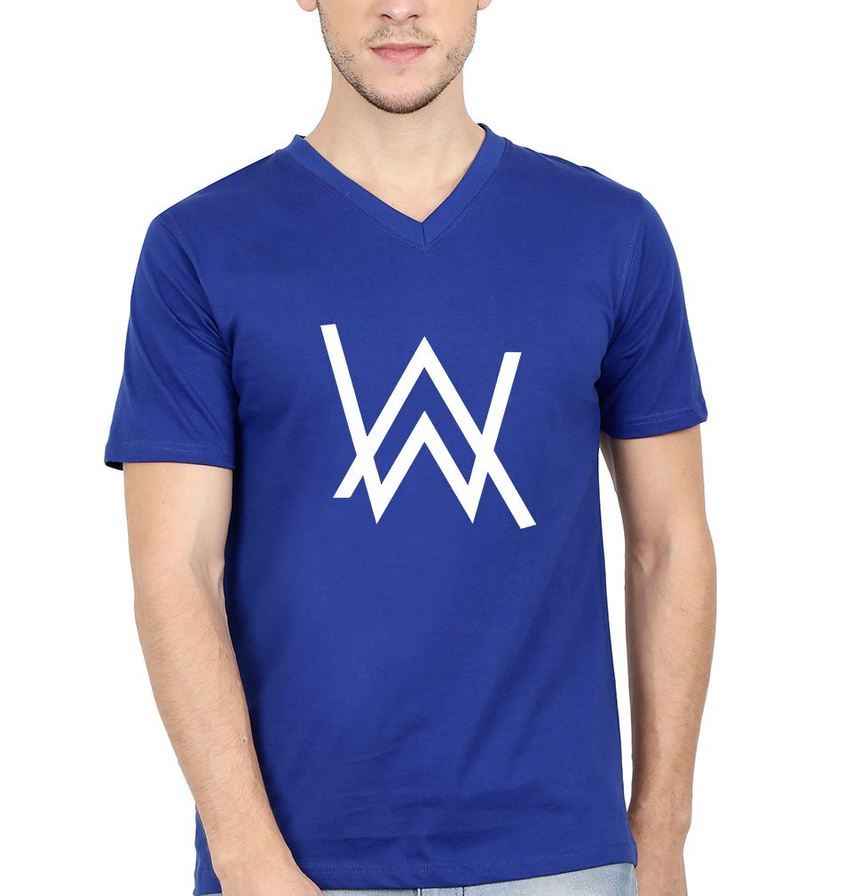 Alan Walker V-Neck Half Sleeves T-shirt For Men-FunkyTeesClub - FunkyTeesClub