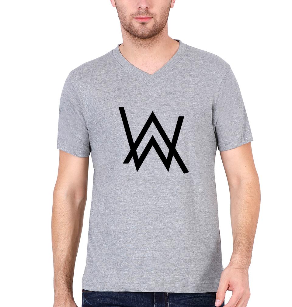 Alan Walker V-Neck Half Sleeves T-shirt For Men-FunkyTeesClub - FunkyTeesClub