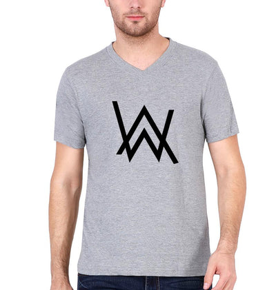 Alan Walker V-Neck Half Sleeves T-shirt For Men-FunkyTeesClub - FunkyTeesClub