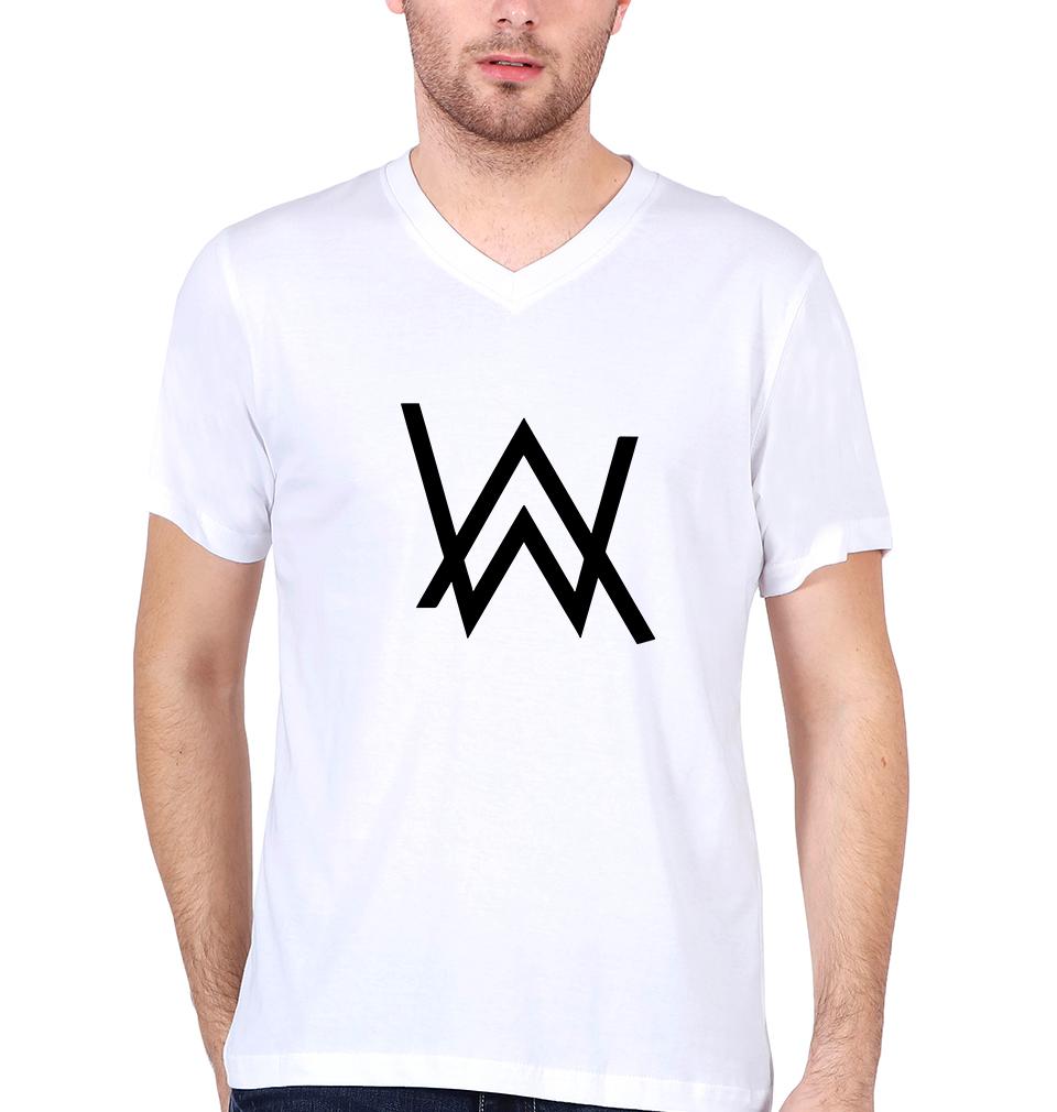 Alan Walker V-Neck Half Sleeves T-shirt For Men-FunkyTeesClub - FunkyTeesClub