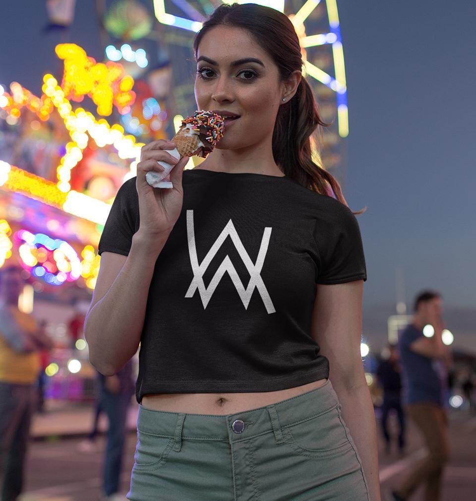 Alan Walker Womens Crop Top-FunkyTeesClub - FunkyTeesClub