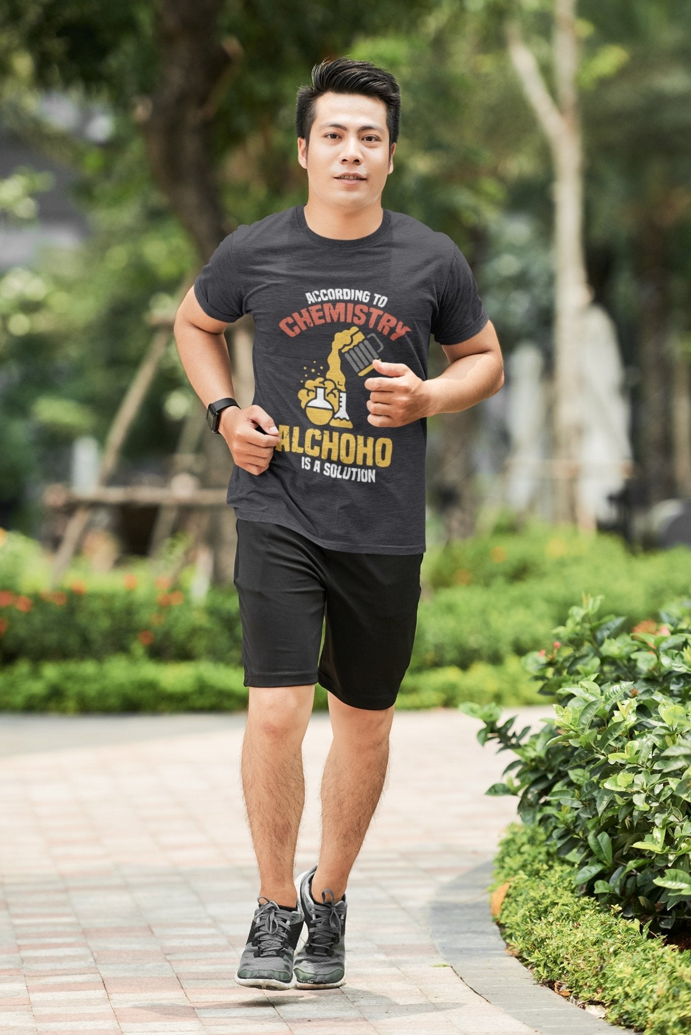 Alcohol Is A Solution Mens Half Sleeves T-shirt- FunkyTeesClub - Funky Tees Club