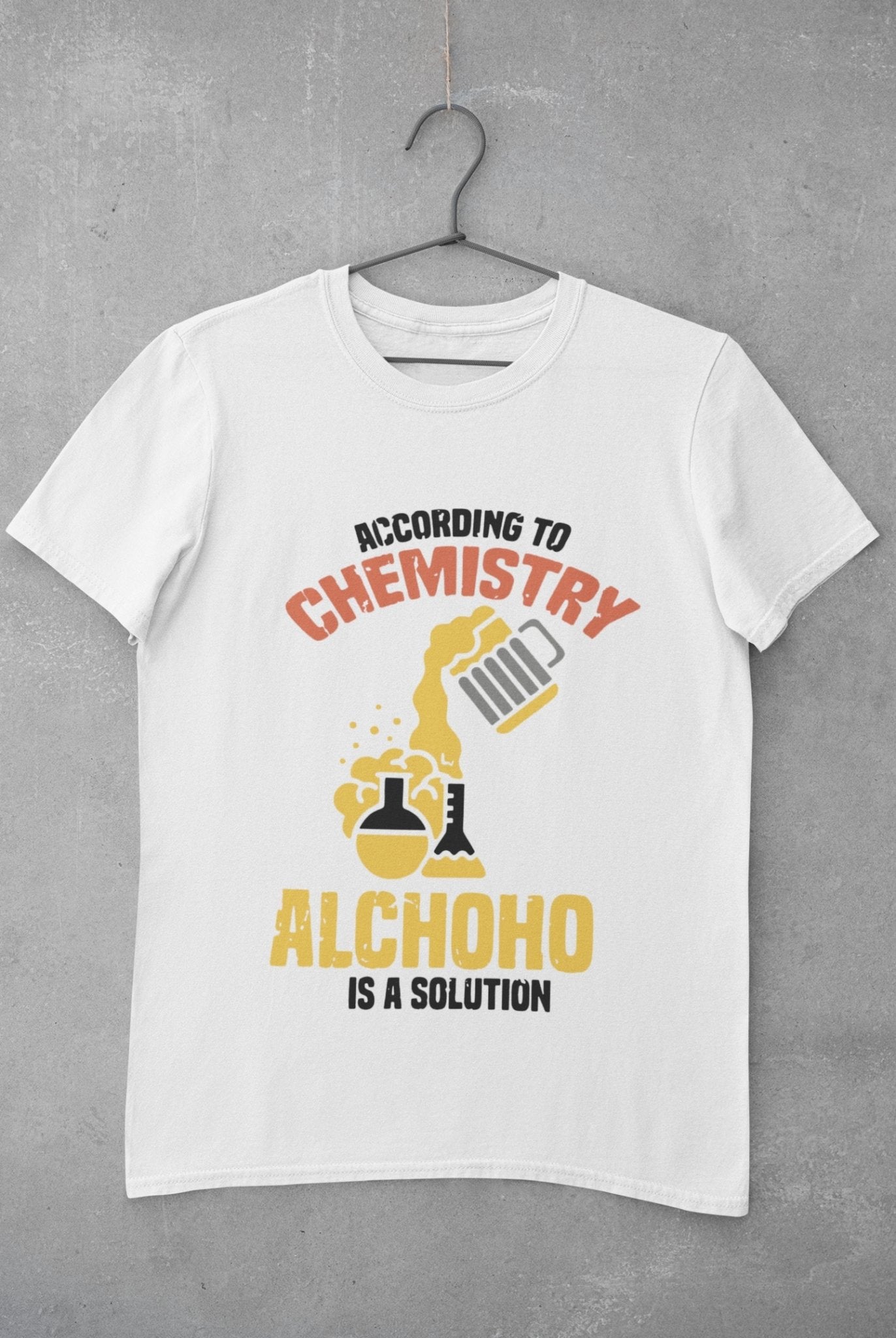 Alcohol Is A Solution Women Half Sleeves T-shirt- FunkyTeesClub - Funky Tees Club