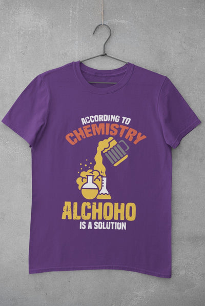 Alcohol Is A Solution Women Half Sleeves T-shirt- FunkyTeesClub - Funky Tees Club