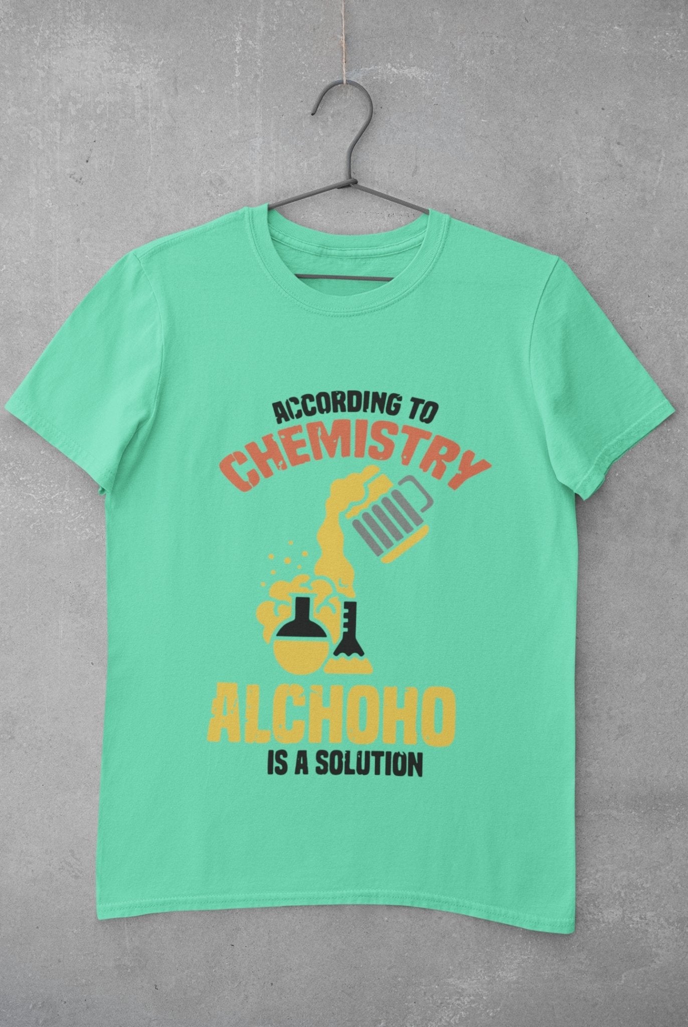 Alcohol Is A Solution Women Half Sleeves T-shirt- FunkyTeesClub - Funky Tees Club