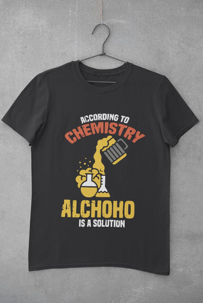 Alcohol Is A Solution Women Half Sleeves T-shirt- FunkyTeesClub - Funky Tees Club