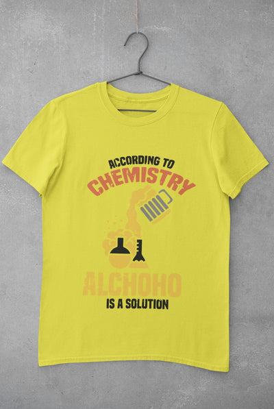 Alcohol Is A Solution Women Half Sleeves T-shirt- FunkyTeesClub - Funky Tees Club