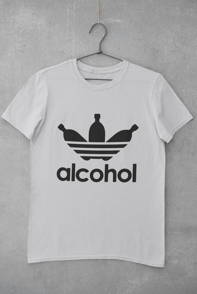 Alcohol Mens Half Sleeves T-shirt- FunkyTeesClub - Funky Tees Club