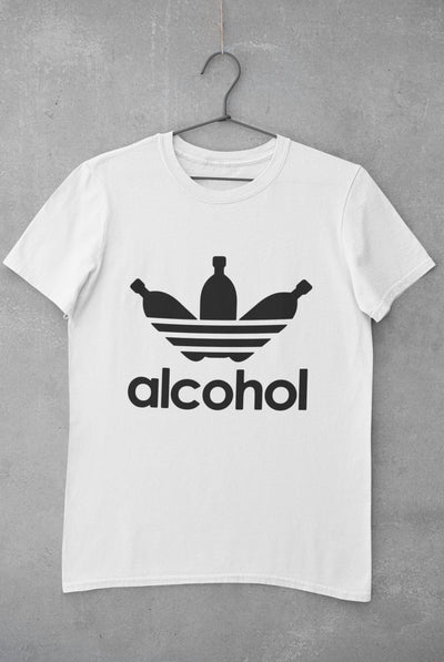 Alcohol Mens Half Sleeves T-shirt- FunkyTeesClub - Funky Tees Club