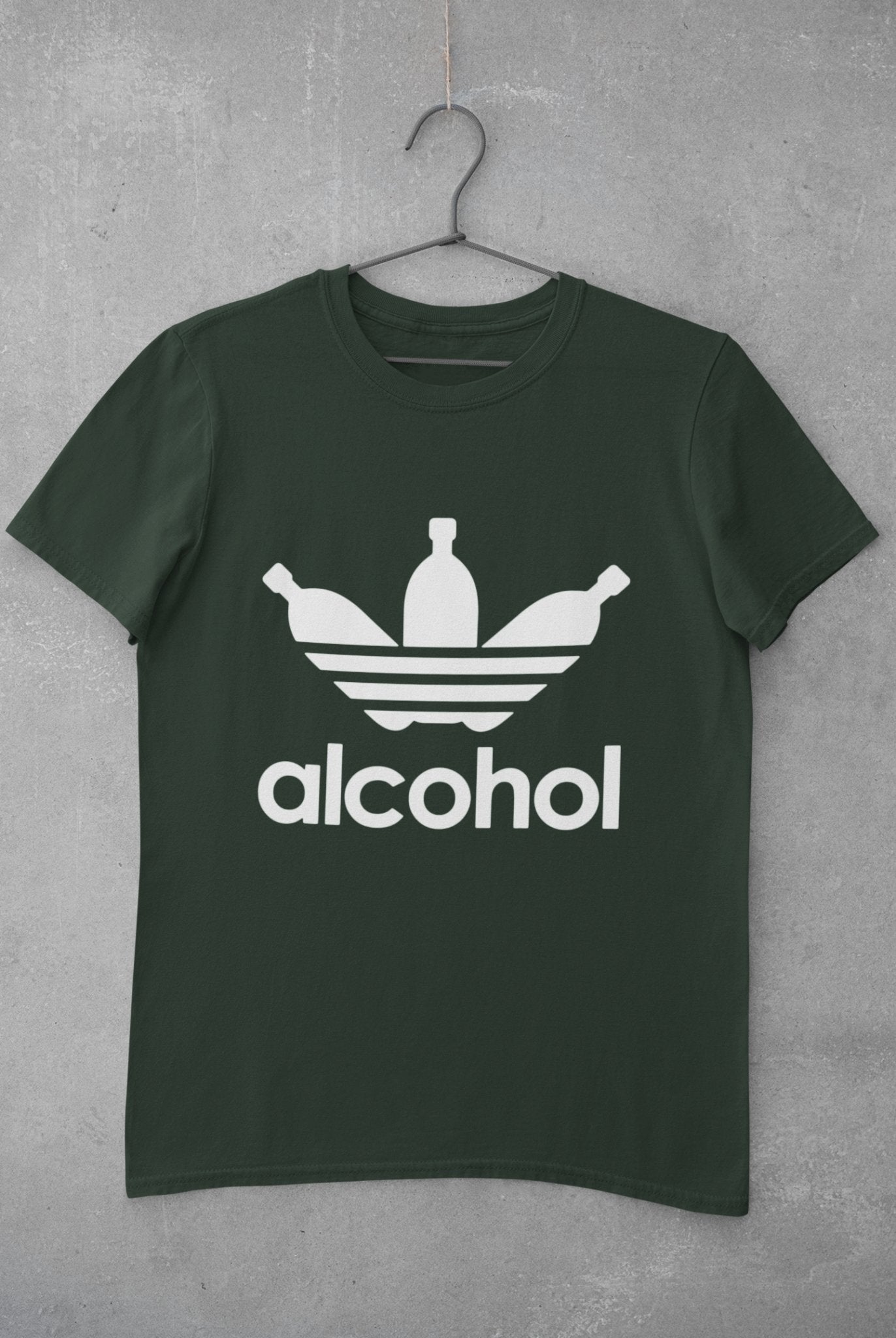 Alcohol Mens Half Sleeves T-shirt- FunkyTeesClub - Funky Tees Club