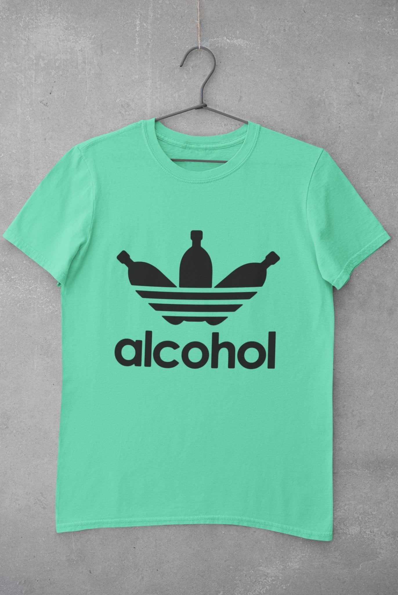Alcohol Mens Half Sleeves T-shirt- FunkyTeesClub - Funky Tees Club