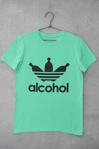 Alcohol Mens Half Sleeves T-shirt- FunkyTeesClub - Funky Tees Club