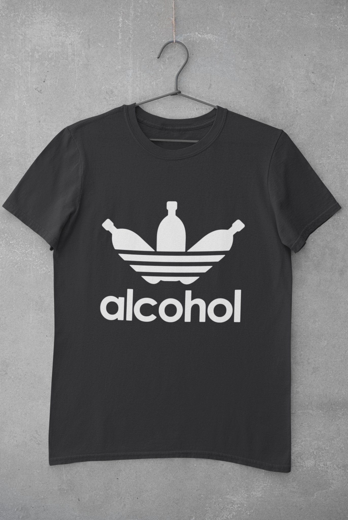 Alcohol Mens Half Sleeves T-shirt- FunkyTeesClub - Funky Tees Club